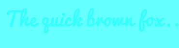 Image with Font Color 33FFFF and Background Color 66FFFF